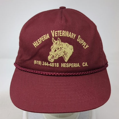 Nissin 5 Panel Red Hat One Size Hesperia Veterinary Supply Horse Rope Snapback