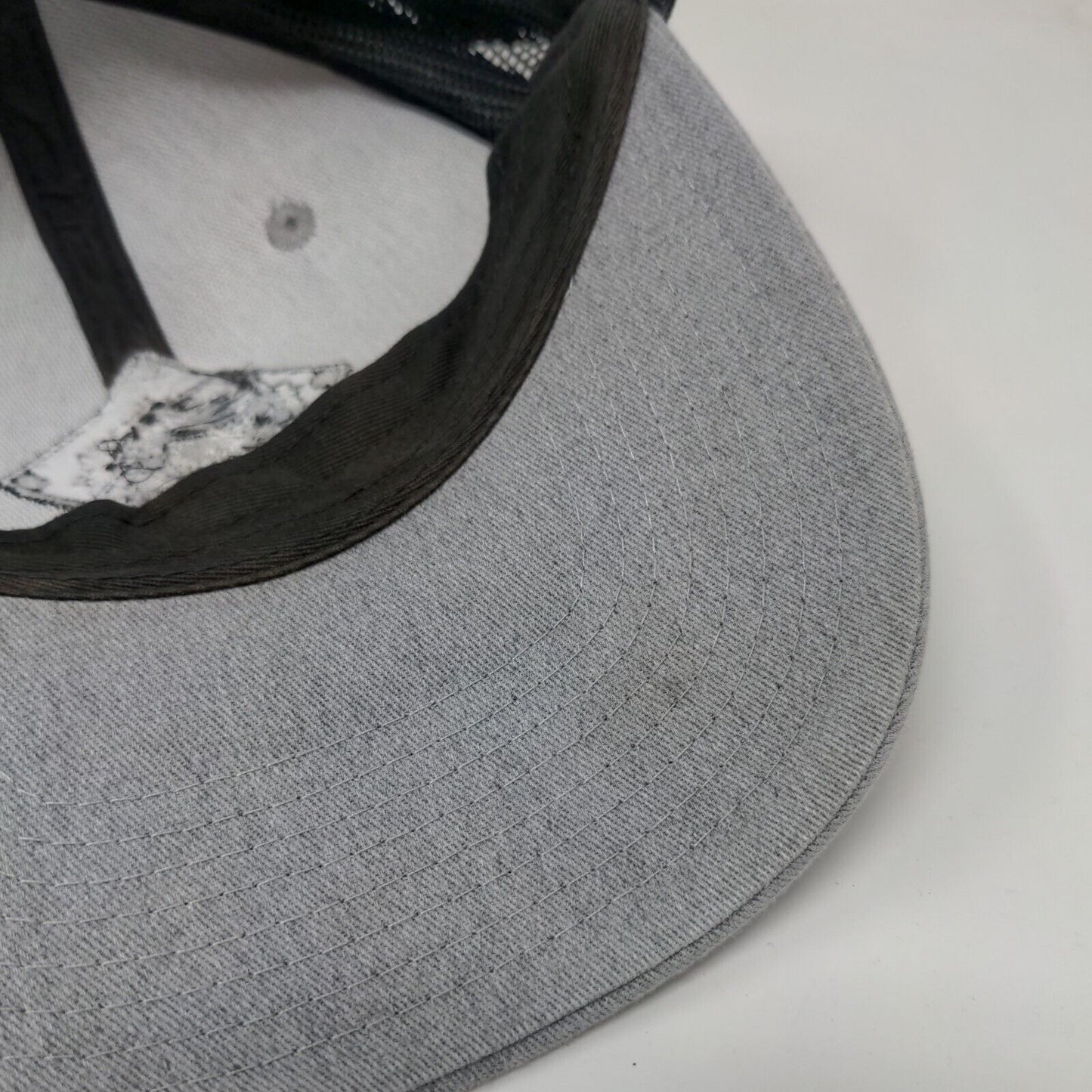Port Authority Men's Snapback Mesh Back Hat Gray St Augustine Sharks Embroidered