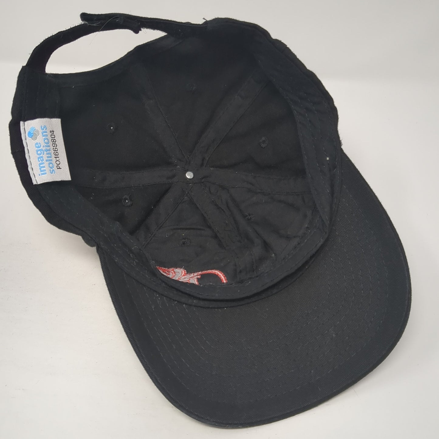Image Solutions Baseball Cap Black One Size Adjustable Embroidered 6 Panel