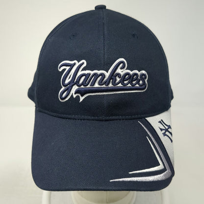 New York Yankees MLB Drew Pearson Baseball Cap Hat Blue OSFM Strapback NY Script