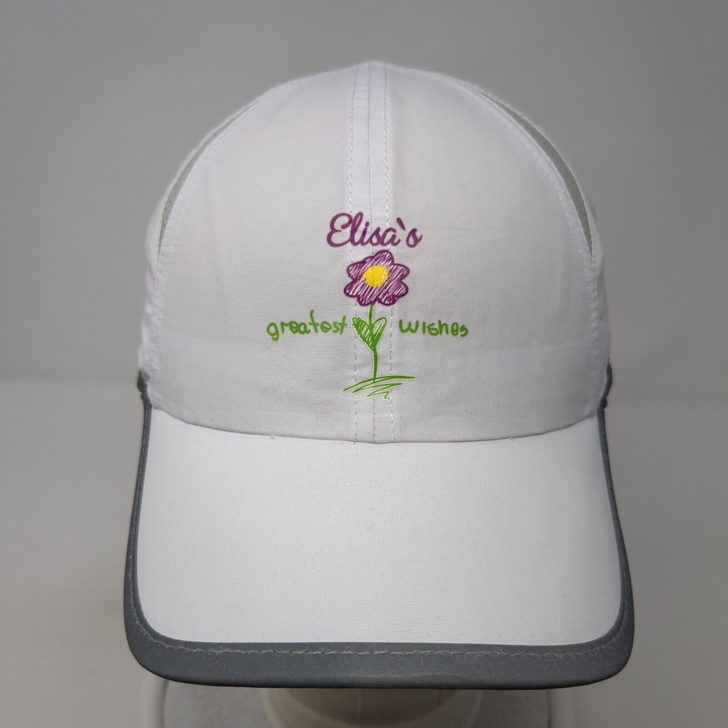 Elisa's Greatest Wishes Strapback Hat White OS Adjustable Embroidered 6 Panel
