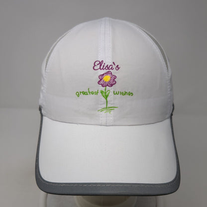 Elisa's Greatest Wishes Strapback Hat White OS Adjustable Embroidered 6 Panel