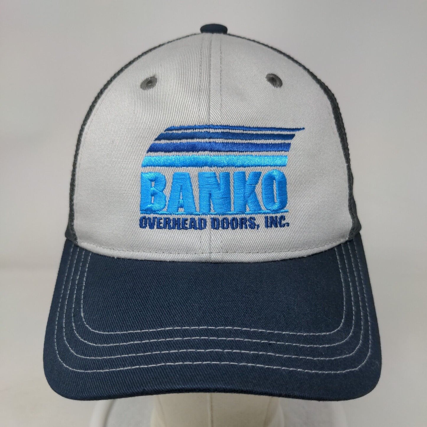 Banko Overhead Doors Inc Snapback Trucker Hat Multicolor OS Mesh Back District