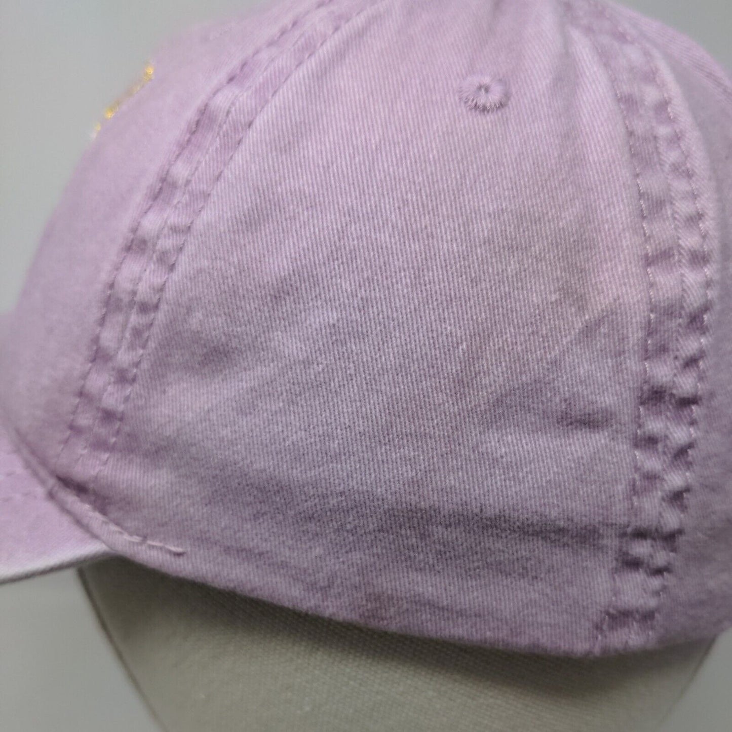 Dream Love Inspire Tie Back Hat Purple OSFM Adjustable Embroidered