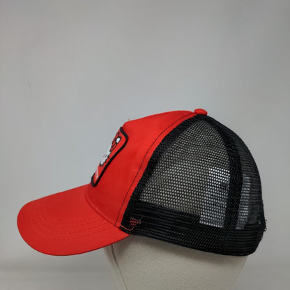 Hello Kitty by Sanrio Snapback Trucker Hat Red One Size Adjustable Mesh Back