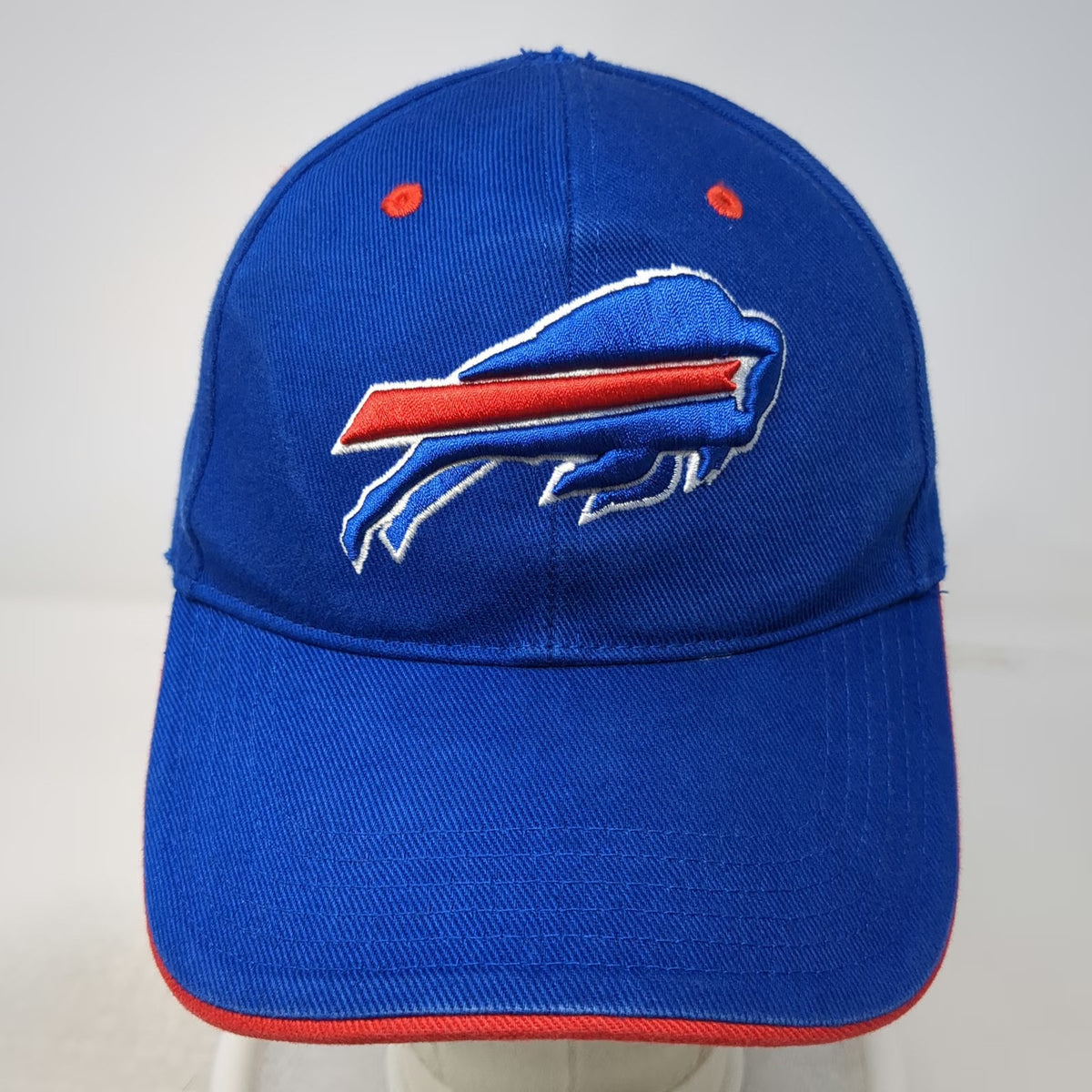 Buffalo Bills NFL Team Apparel Cap Blue One Size Cotton Strapback Curved Brim