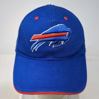 Buffalo Bills NFL Team Apparel Cap Blue One Size Cotton Strapback Curved Brim