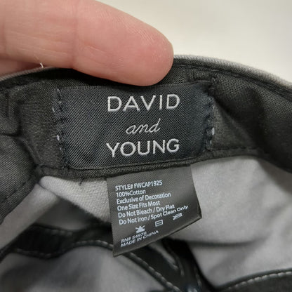 David and Young Baseball Cap Hat Gray One Size Venice Athl League Basketball