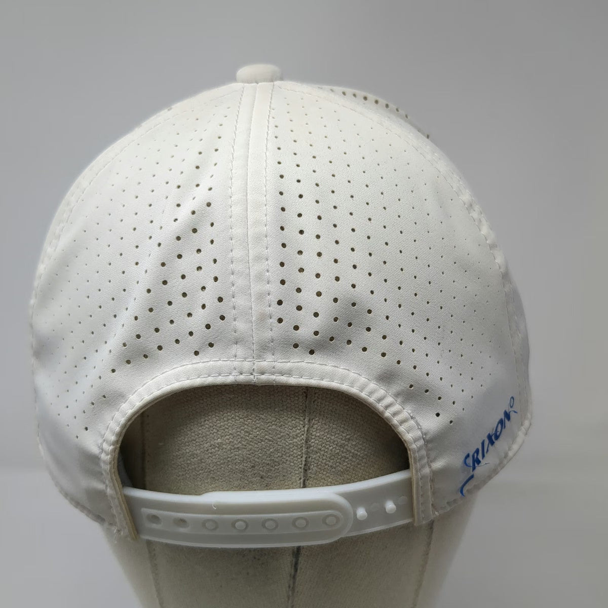 Srixon Trucker Hat White One Size Perforated Performance USA Flag Patch Snapback