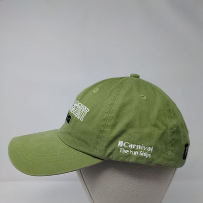 Carnival Destiny Cruise Slideback Hat Green OSFA Embroidered 6 Panel