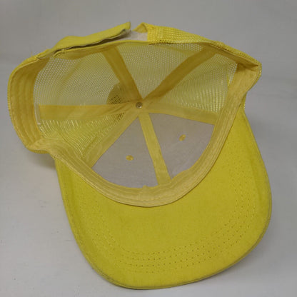 Tropic Sun Strapback Trucker Hat Yellow OSFM Adjustable Mesh Back Blank W/Tags
