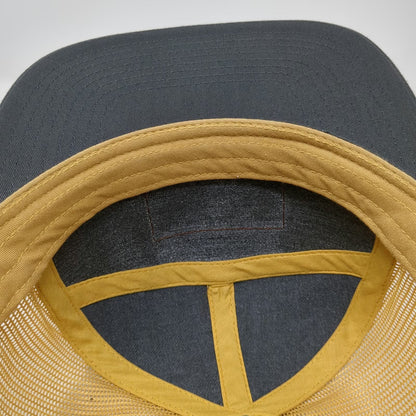 Tillamook Creamery Trucker Hat Black Yellow One Size Leather Patch Snapback