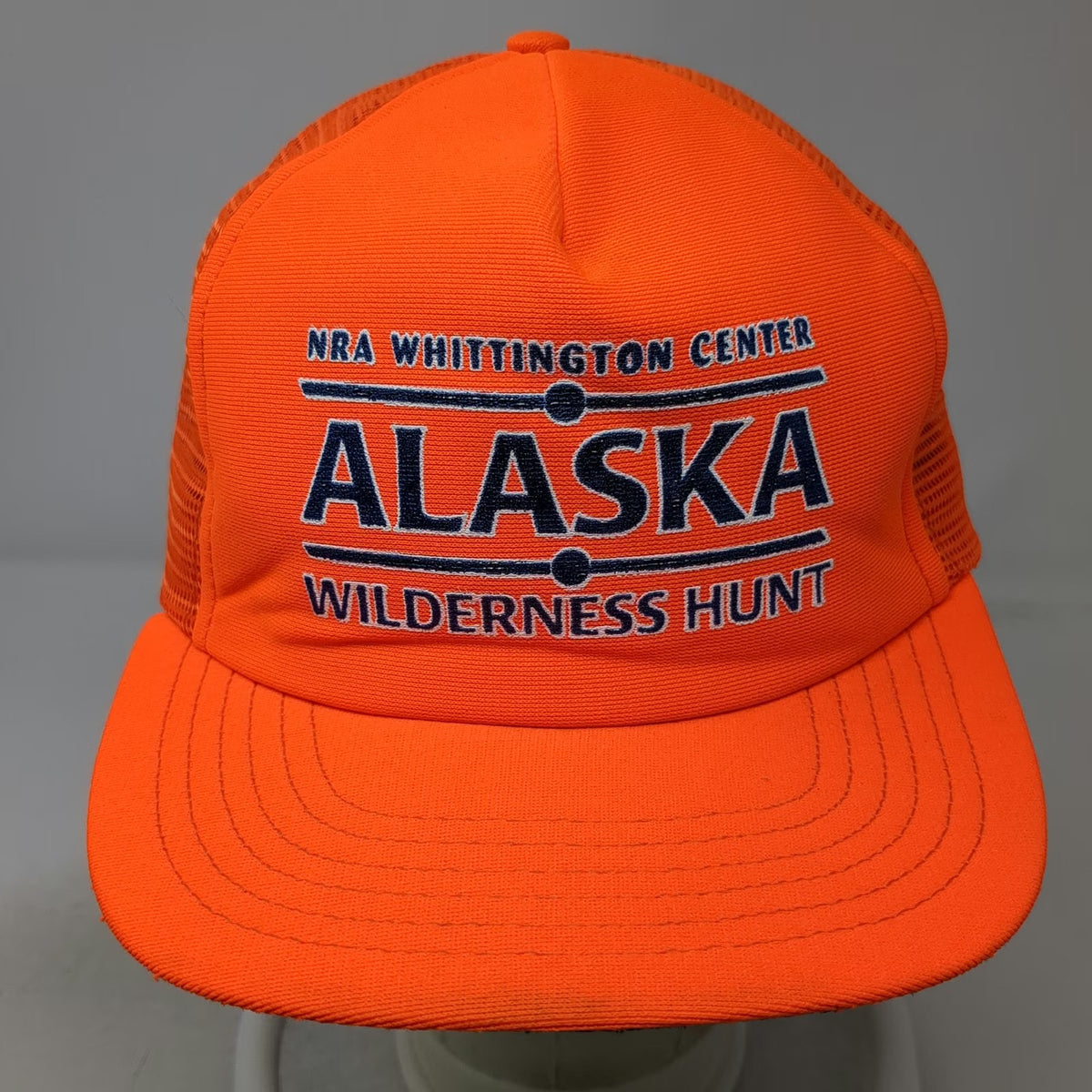 SKM Trucker Hat Orange One Size NRA Whittington Center Alaska Wilderness Hunt
