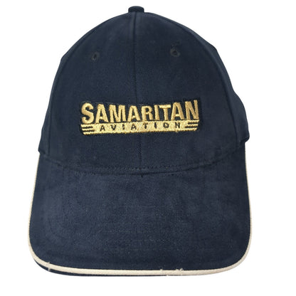 Samaritan Aviation Fitted Hat Blue Medium Embroidered Nu-Fit By KC Caps