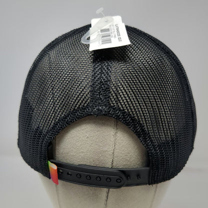 Illuminarium Trucker Hat Black 5 Panel Flat Bill Mesh Back Snapback W/Tags