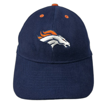 NFL Denver Broncos Blue One Size Cap Strapback Embroidered Logo Hat Adjustable