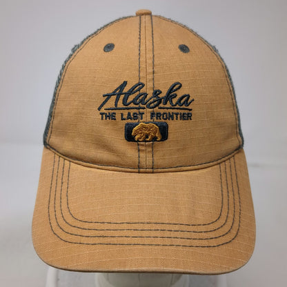 Prairie Mountain Trucker Hat Brown Gray One Size Alaska Bear Last Frontier Mesh