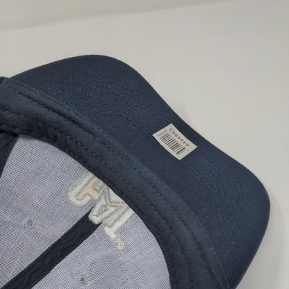 CAT Strapback Hat Blue One Size Adjustable Embroidered Logo 6 Panel