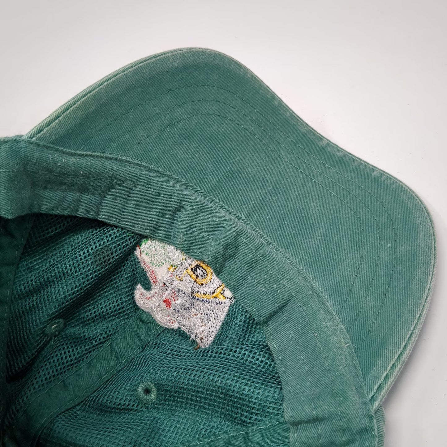 Adams Green Baseball Cap One Size Boston Sports Logo Leather Strap Buckle Hat