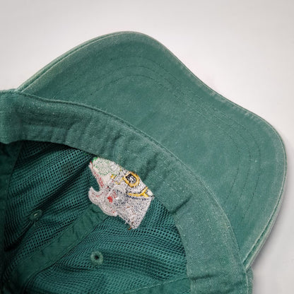 Adams Green Baseball Cap One Size Boston Sports Logo Leather Strap Buckle Hat