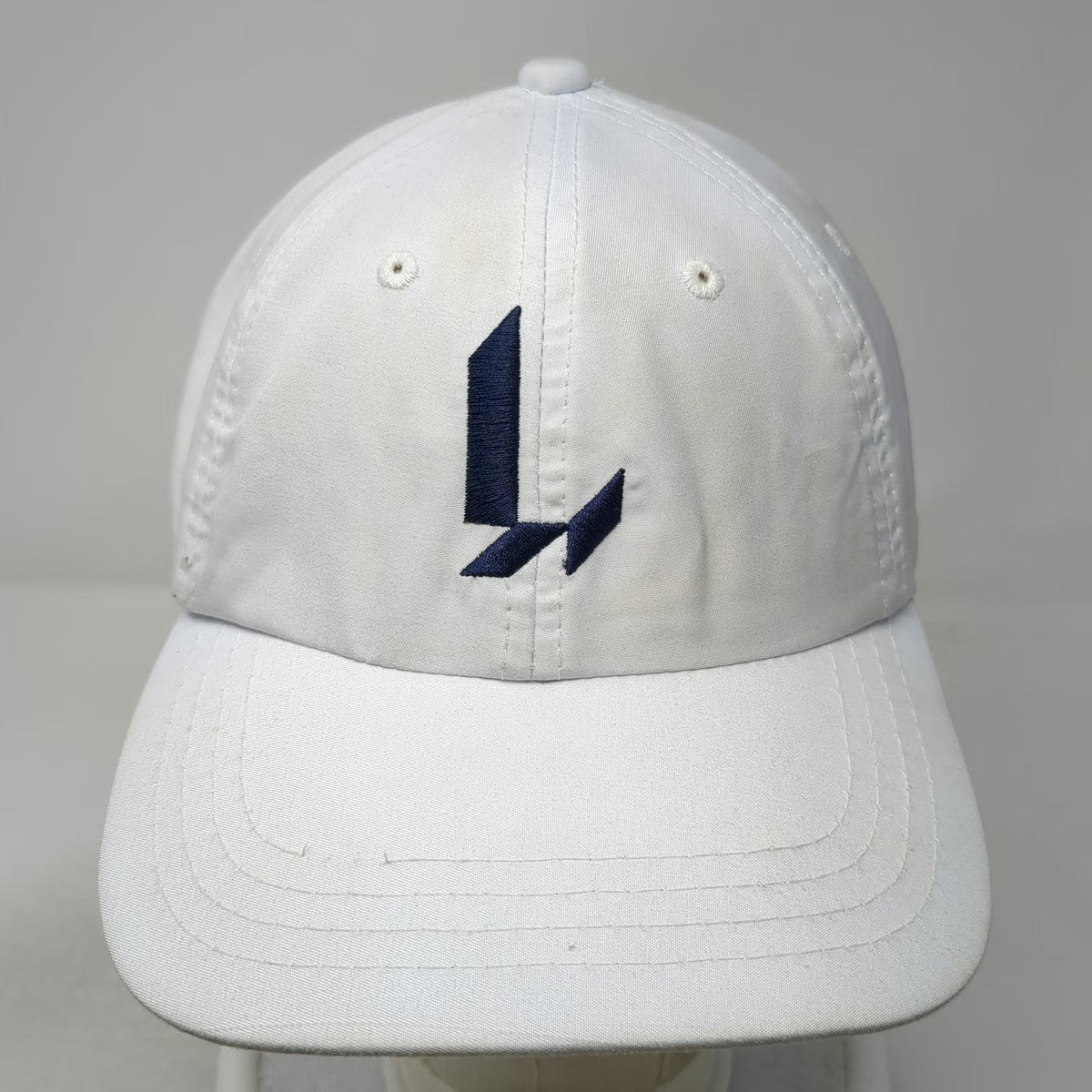 White Blue Baseball Cap Hat One Size Legendary L Logo Slideback Curved Brim