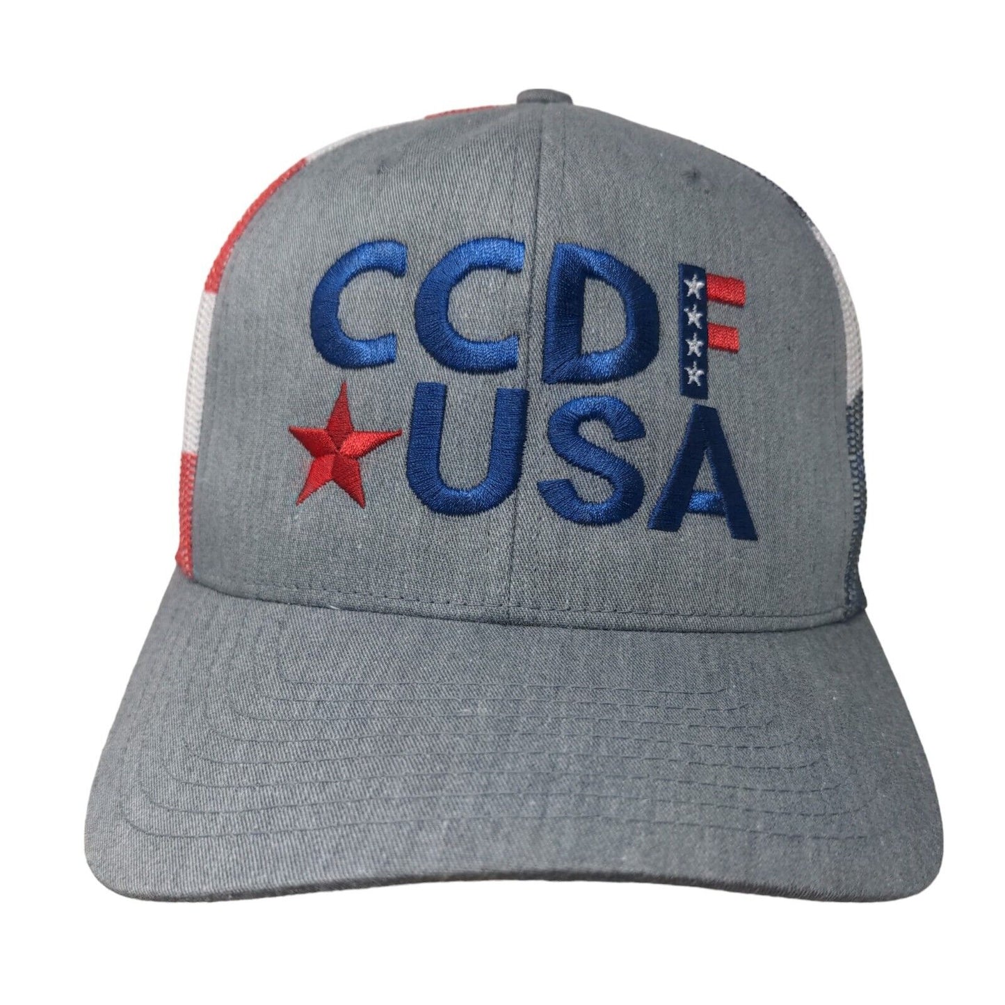 CCDF USA Snapback Trucker Hat Multicolor OS Embroidered Mesh Back Richardson