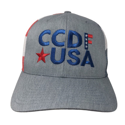 CCDF USA Snapback Trucker Hat Multicolor OS Embroidered Mesh Back Richardson