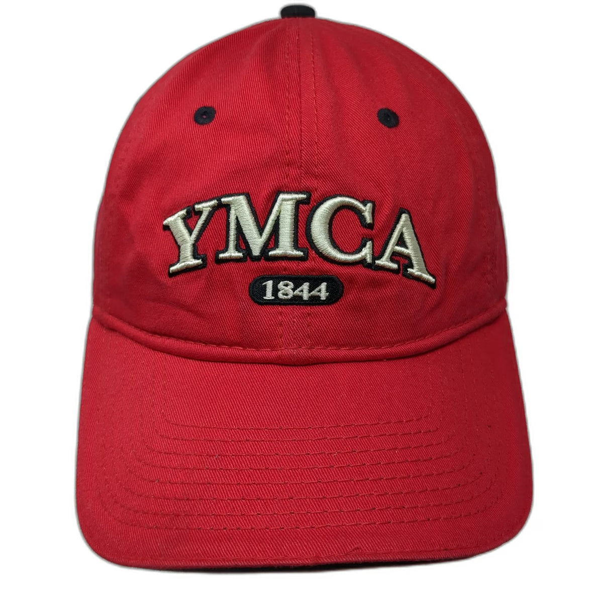 The Game Baseball Cap Red One Size YMCA 1844 Spirit Mind Body Strapback Hat