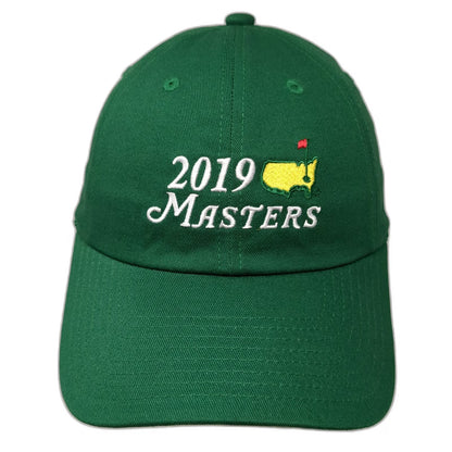 American Needle 2019 Masters Hat Green One Size Baseball Cap Cotton Slideback