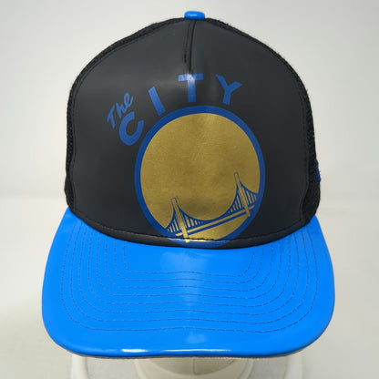 New Era Trucker Hat Black Blue L Golden State Warriors The City NBA Snapback