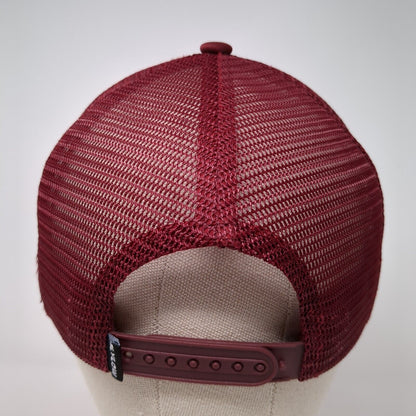 Flylow Grill Mesh Back Rope Trucker Hat Red One Size Solid Adjustable