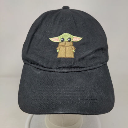 Baby Yoda Grogu Strapback Hat Black OSFM Embroidered Star Wars