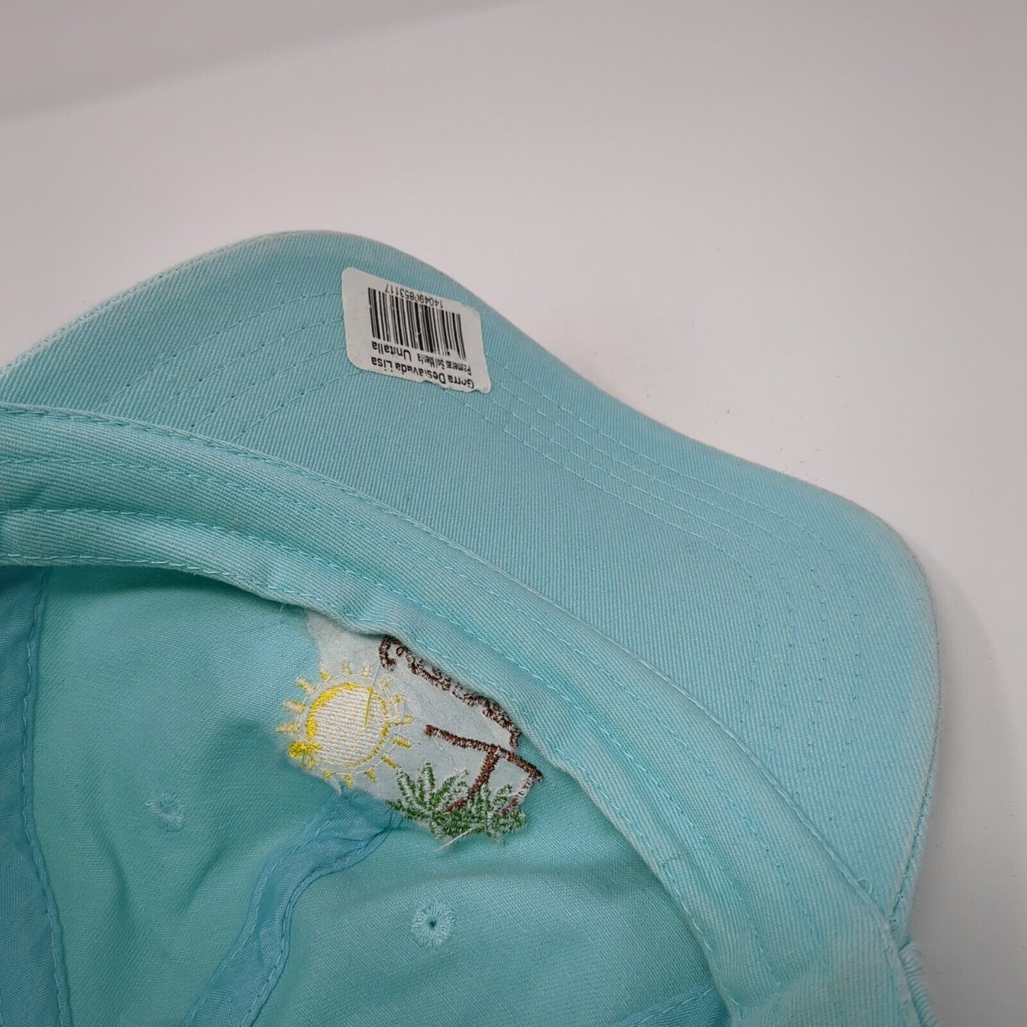 Cozumel Strapback Hat Blue One Size Adjustable Sun Palm Tree 6 Panel