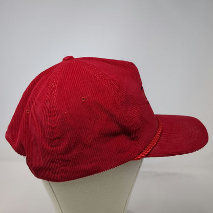T.I. 5 Panel Red One Size Caesars Corduroy Rope Snapback Gold Logo Casino Hat