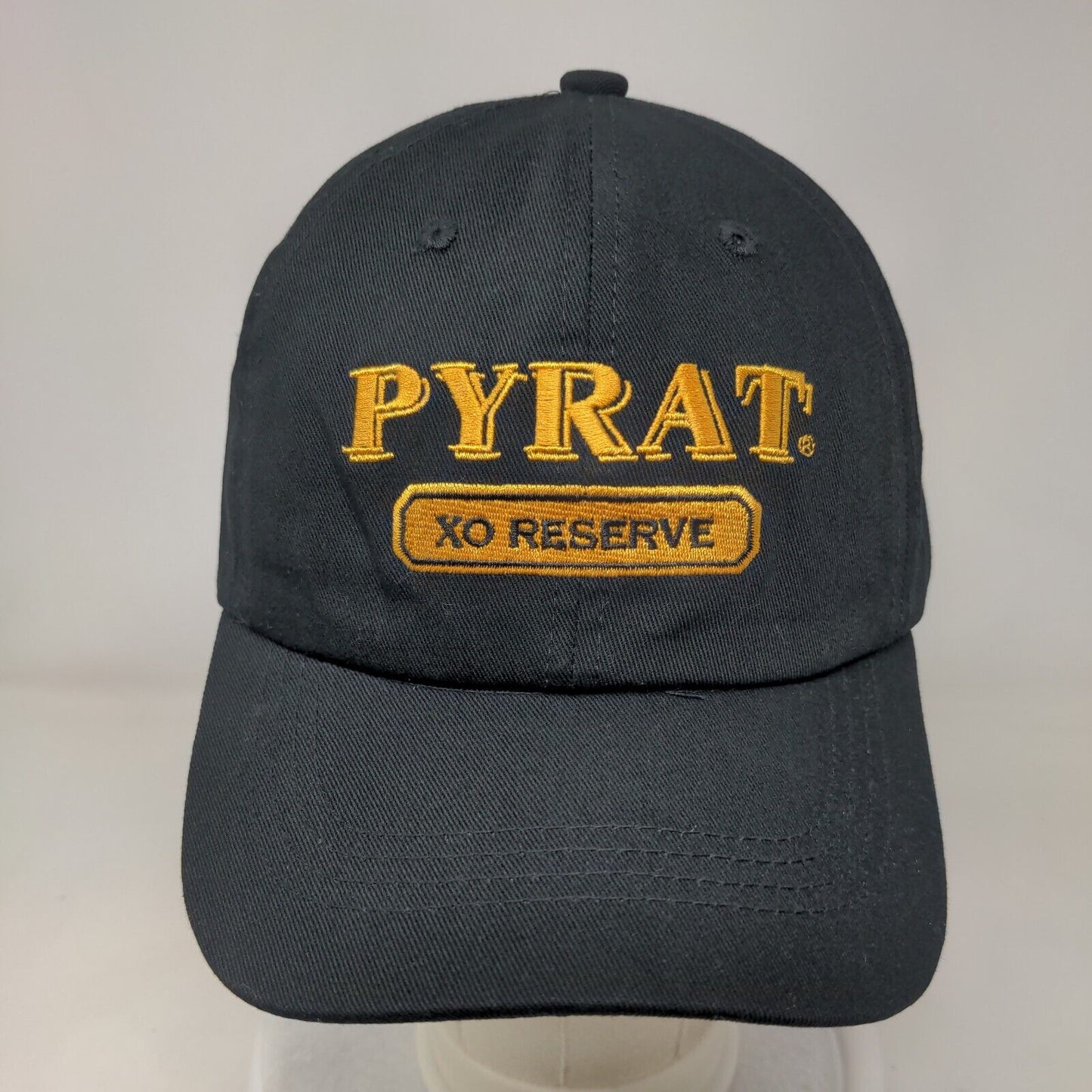 Pyrat XO Reserve Slideback Hat Black One Size Adjustable Embroidered Cotton