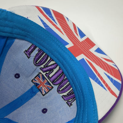 Great Britain Snapback Hat Blue Purple One Size London England Union Jack
