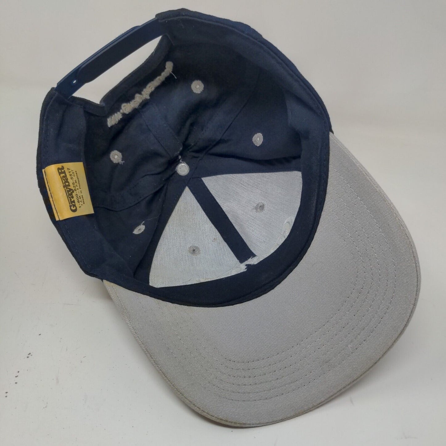 GrayBar Men's Snapback Hat Blue Gray Size OSFA Embroidered Logo Cotton