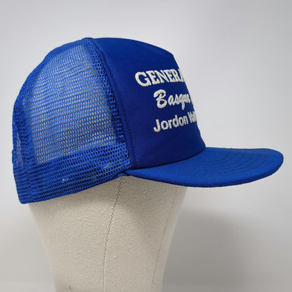Blue One Size Trucker Hat General Store Basque Country Jordon Valley Oregon Mesh