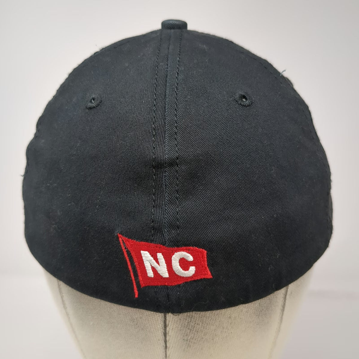 Caterpillar Baseball Cap Black One Size Flexfit Embroidered NC Flag Logo Hat