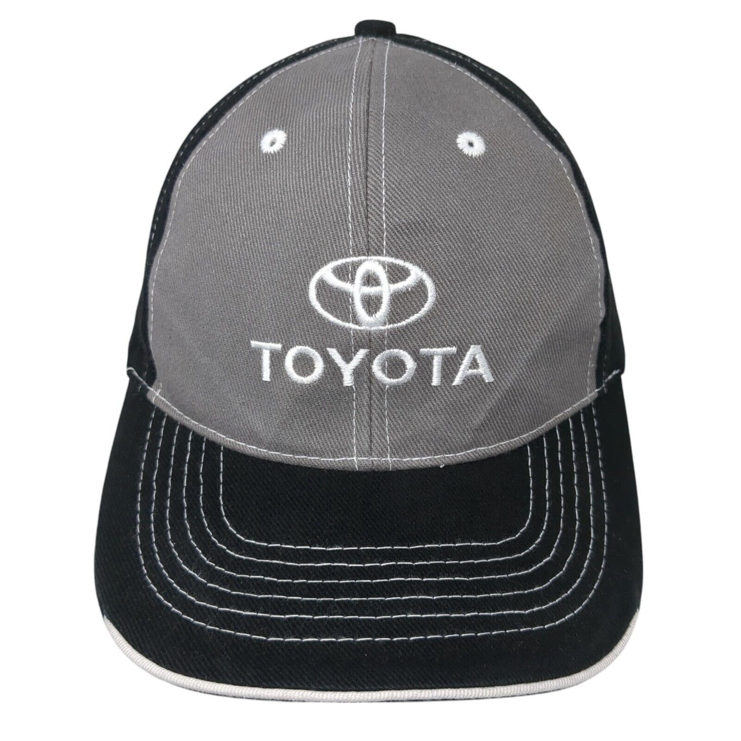 Toyota Spell Out Strapback Hat Multi One Size Embroidered Colorblock
