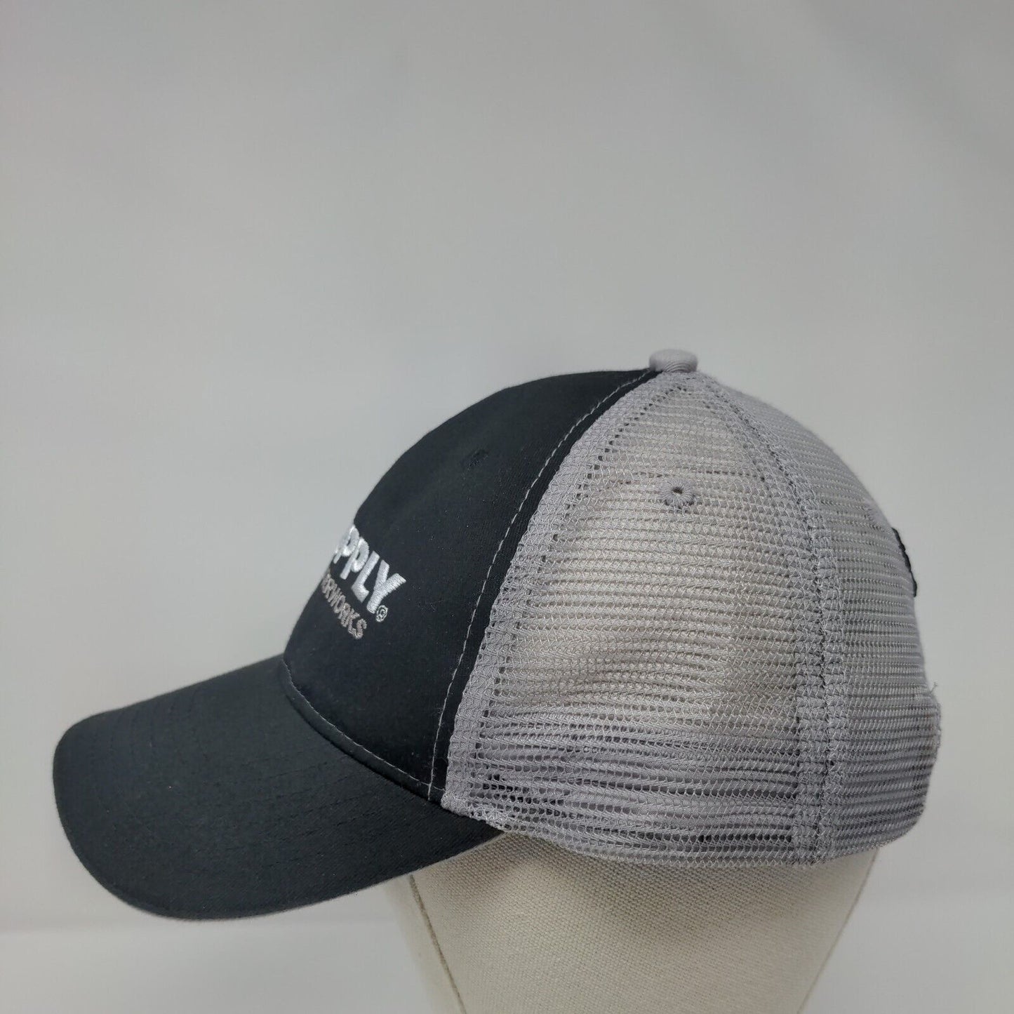 HD Supply Waterworks Strapback Trucker Hat Black One Size Mesh Back