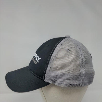 HD Supply Waterworks Strapback Trucker Hat Black One Size Mesh Back