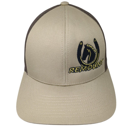 Remount Snapback Trucker Hat Brown OS Adjustable Mesh Back Pacific Headwear