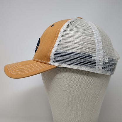 Timberland Trucker Hat Orange OSFM Mesh Back Snapback Tree Logo Stitching Cap