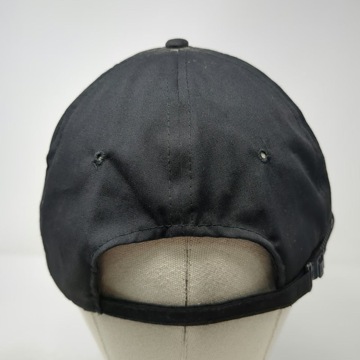 Cadillac Logo 5 Panel Black Gold OS Slideback Rope Brim Embroidered Hat Vintage