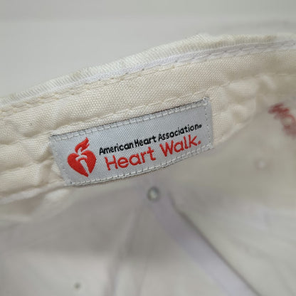 White Baseball Cap One Size American Heart Association Heart Walk Survivor Hat
