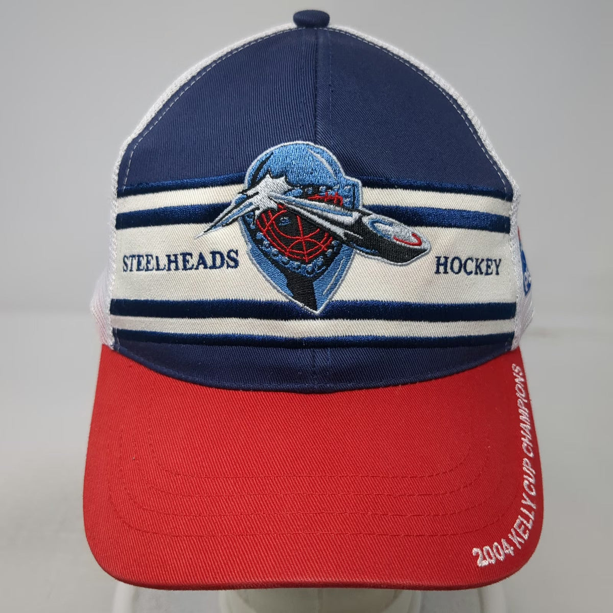 Destroyer Idaho Steelheads ECHL Trucker Hat Blue Red White One Size Pepsi 2004