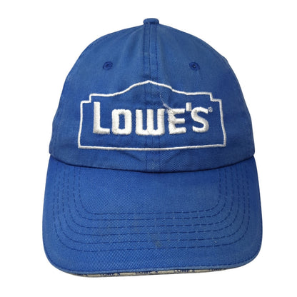Lowe's Strapback Hat Blue One Size Adjustable Embroidered Vent Holes