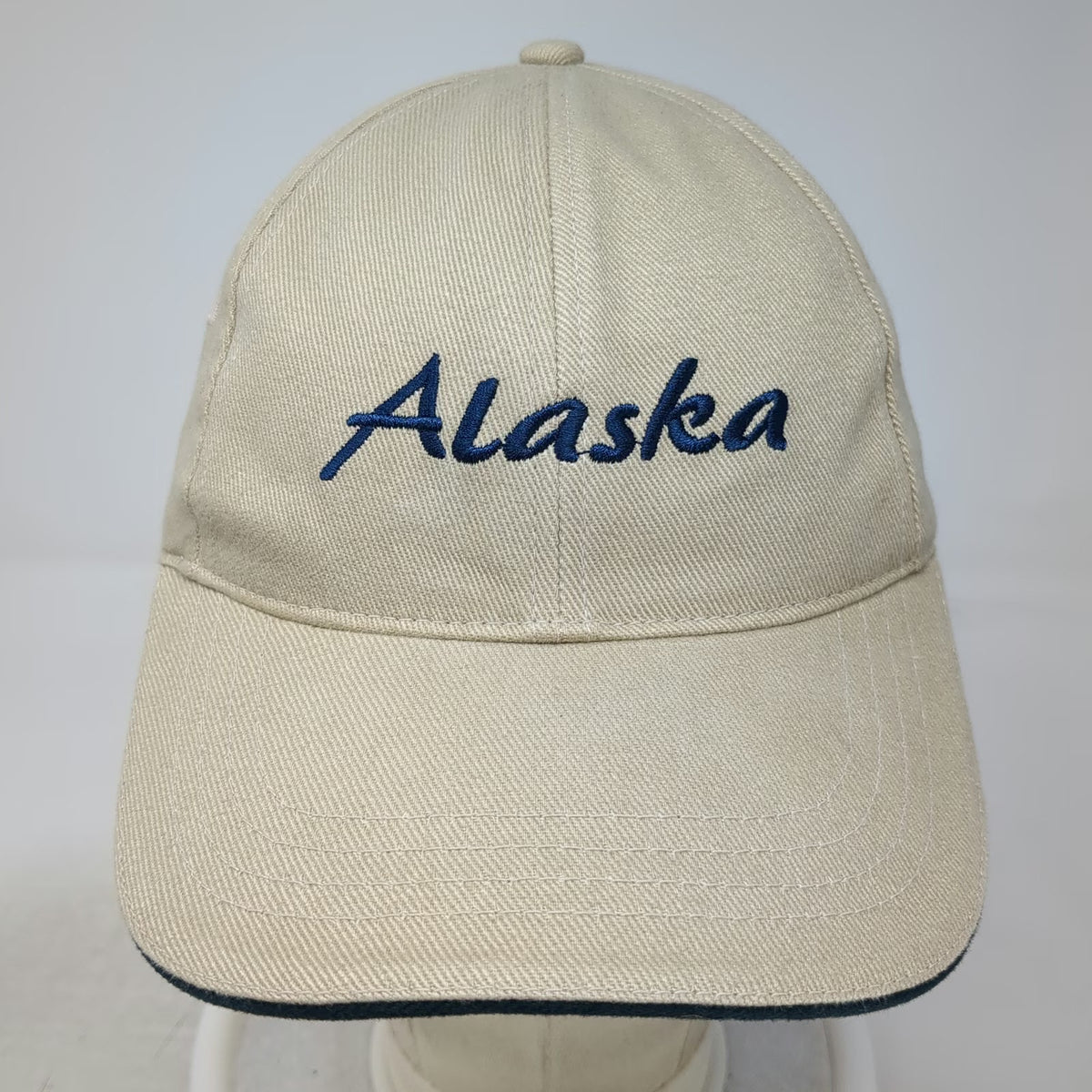 Alaskan Headwear Co Baseball Cap Beige One Size Alaska Script Adjustable Hat