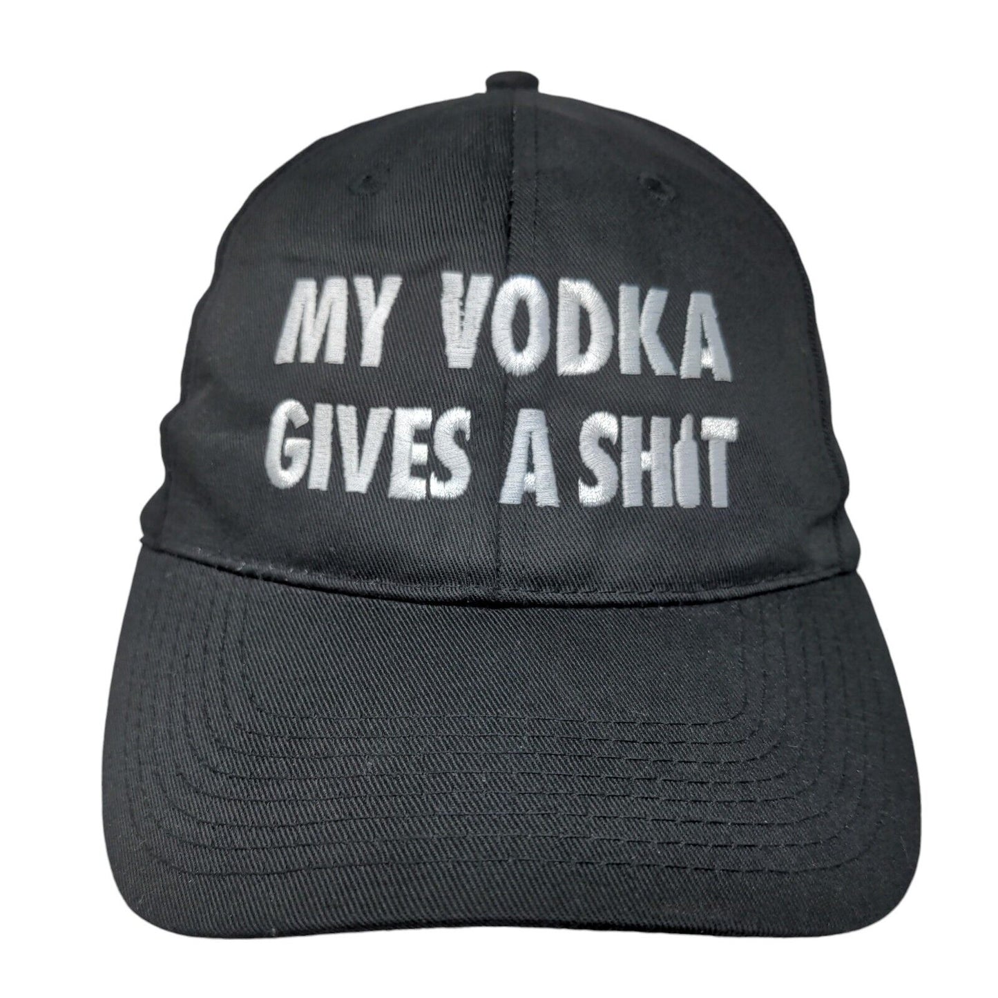 My Vodka Gives A S*** Absolut Strapback Hat Black OSFM Embroidered
